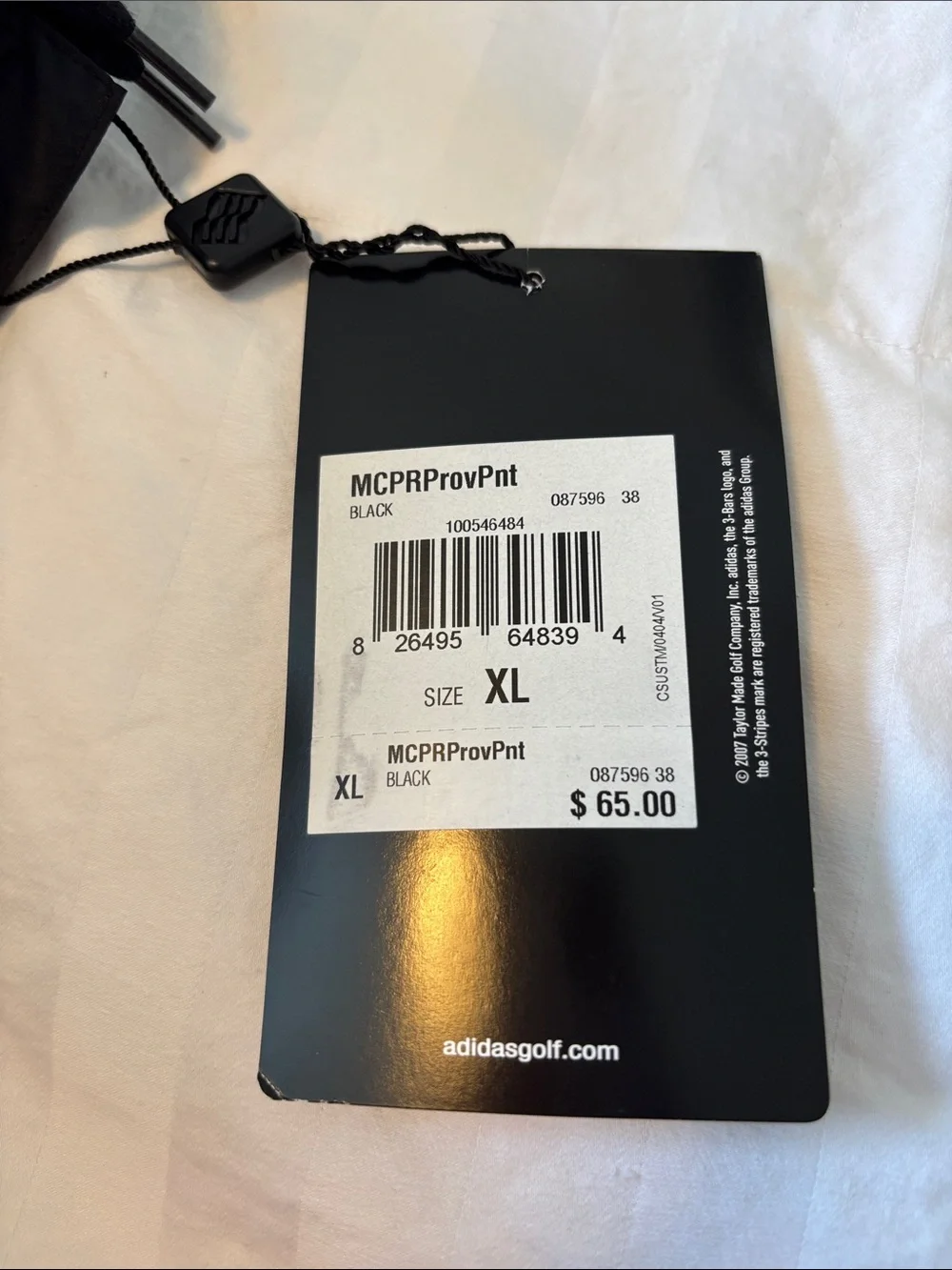 adidas Black Men's Lightweight ClimaProof Rain pants.